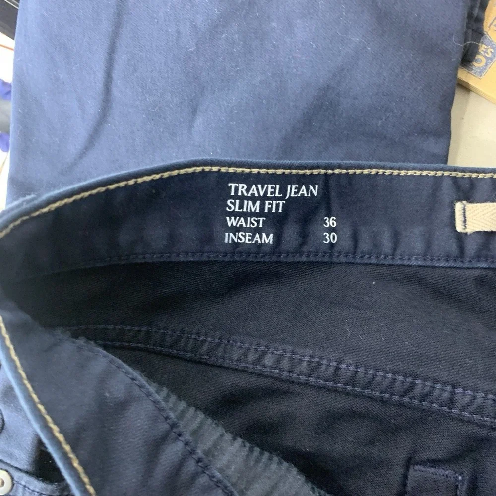 Banana Republic Men Size 36 x 30 Pants Blue Slim Straight Travel Jeans Stretch